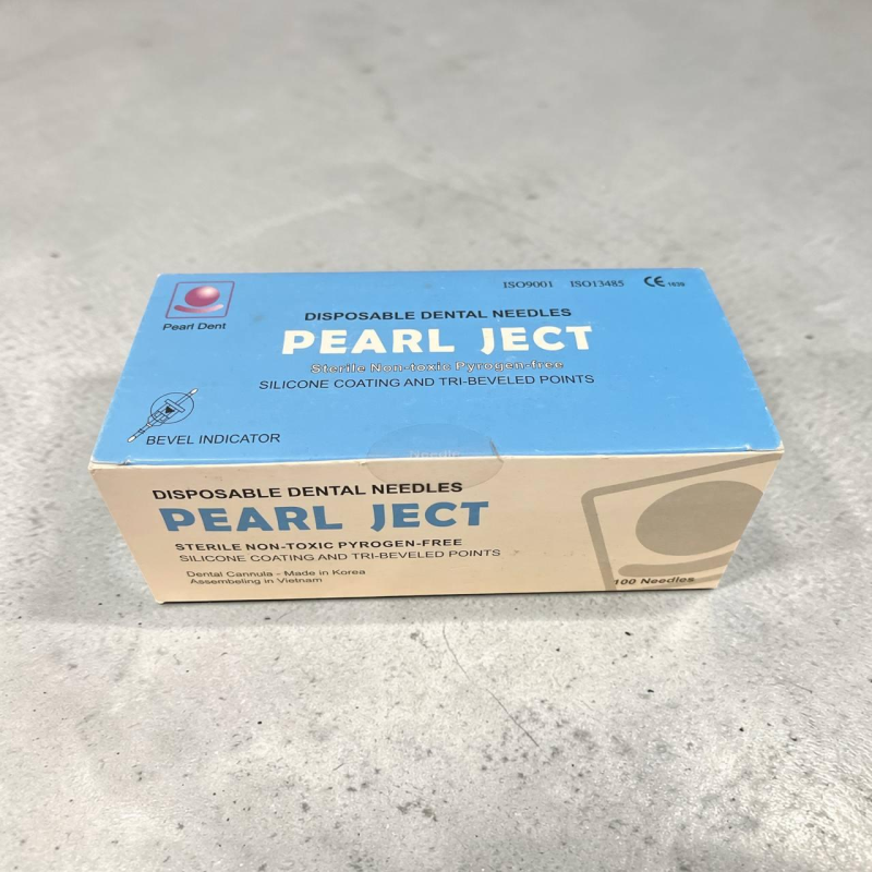 Голки карпульні Pearl JECT 0,4 x 35 мм для дентальної анестезії, 100 шт/уп. Євро стандарт (термін 09.2024)