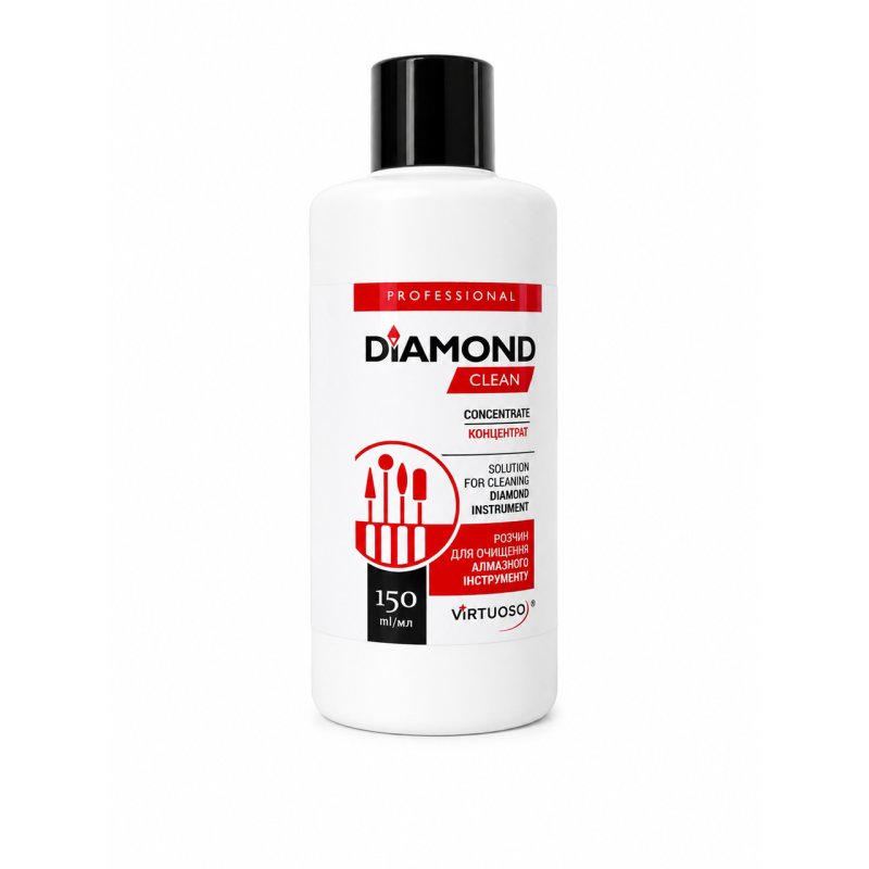 Рідина для очищення алмазних інструментів Diamond Clean, Діамант, концентрат 150 мл (09.2025) Рідина для очищення алмазних інструментів Diamond Clean, Діамант, концентрат 150 мл (09.2025)