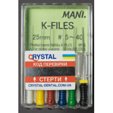 K-FILES, К-Файли, Mani, 25 мм, 6 шт, №35